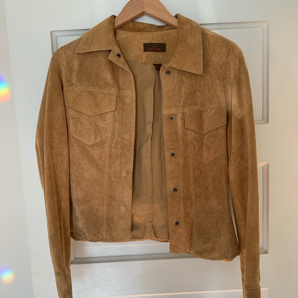VINTAGE LEATHER OVERSHIRT SIZE XS